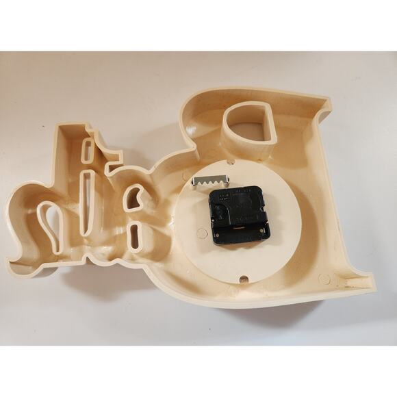 Vtg 80's Bunwood New Haven Creme Bath Wall Clock  Bathroom Decor USA - Picture 5 of 6